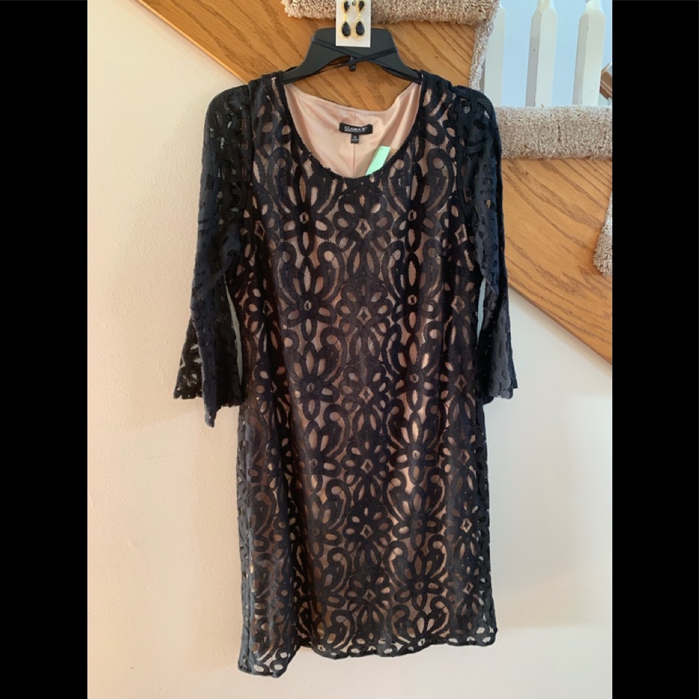 #12 Black Lace Dress with Bell Sleeves